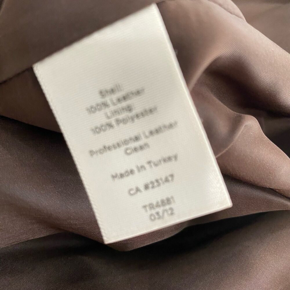 Talbots Skirt Women’s Size 6 Color Brown Leather Lined - Picture 6 of 10